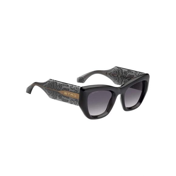 New! ETRO ETRO0017/S KB79O Black Cat-Eye Sunglasses, Authentic main image 6